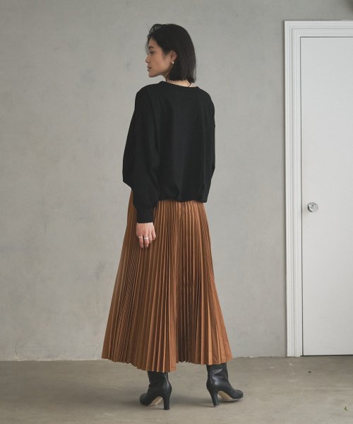 【Audrey and John Wad】プリーツロングフレアスカート H164 B79 W58 H82 Audrey and John