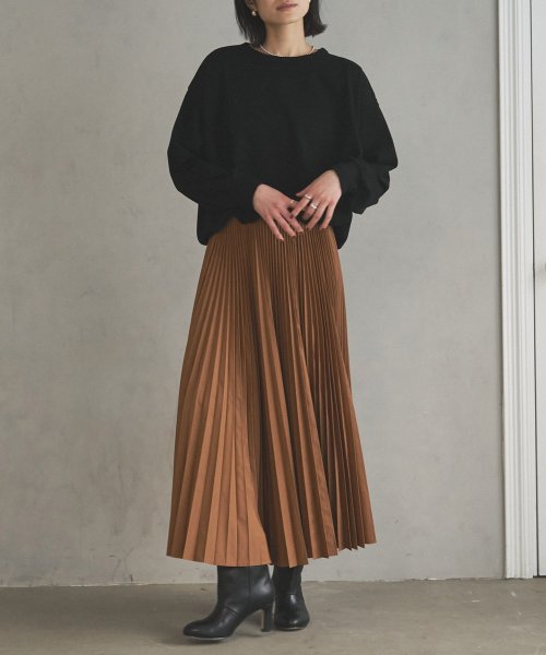 【Audrey and John Wad】プリーツロングフレアスカート H164 B79 W58 H82 Audrey and John