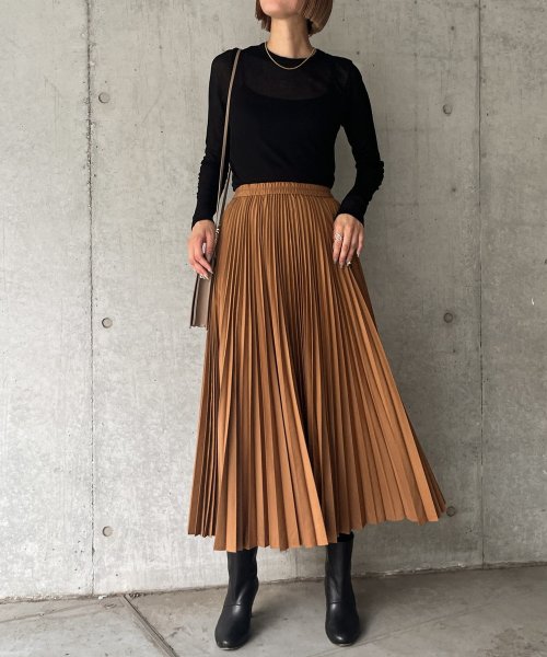 【Audrey and John Wad】プリーツロングフレアスカート H164 B79 W58 H82 Audrey and John