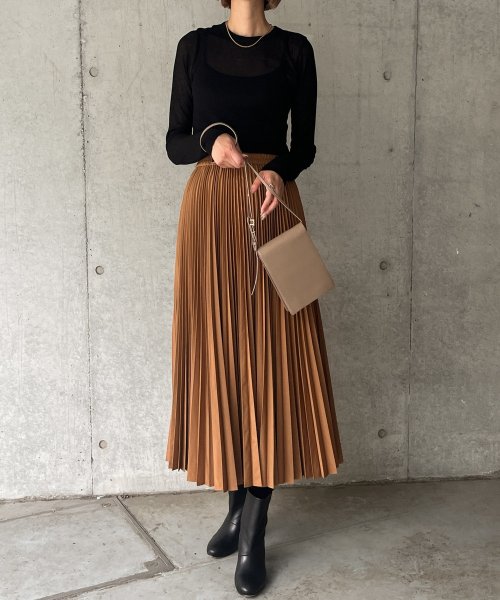 【Audrey and John Wad】プリーツロングフレアスカート H164 B79 W58 H82 Audrey and John