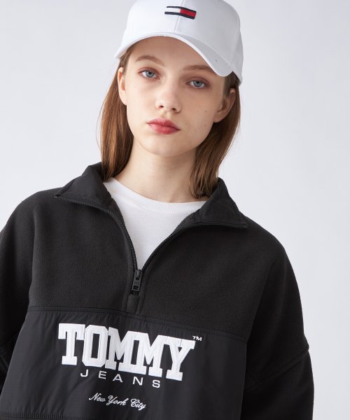 TOMMY JEANS(トミージーンズ)/オーバーサイズファブリックミックスハーフジッププルオーバー/img07