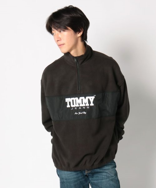 TOMMY JEANS(トミージーンズ)/オーバーサイズファブリックミックスハーフジッププルオーバー/img13