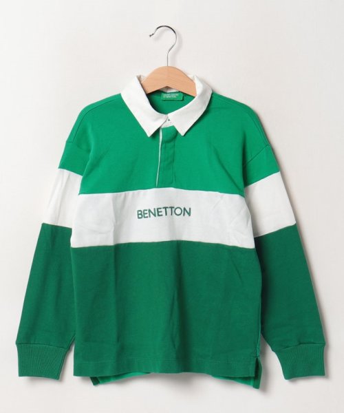 BENETTON (UNITED COLORS OF BENETTON BOYS)(ユナイテッド　カラーズ　オブ　ベネトン　ボーイズ)/キッズカラーブロック長袖ポロラガーシャツB/img09