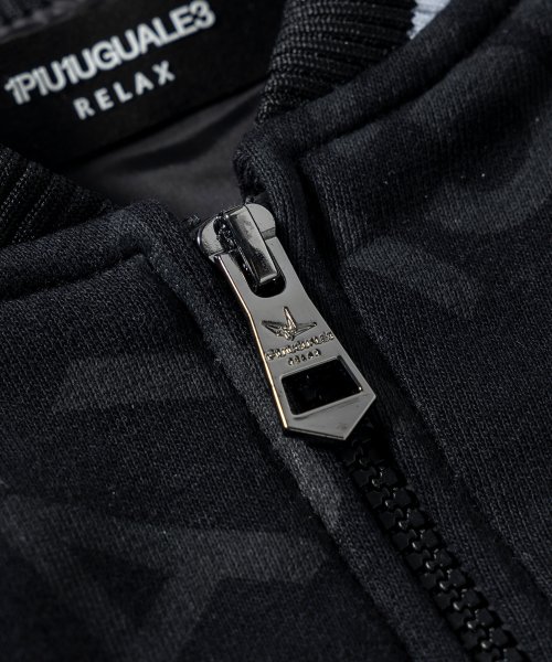 1PIU1UGUALE3 RELAX(ウノピゥウノウグァーレトレ リラックス)総柄スタジアムジャンパー 