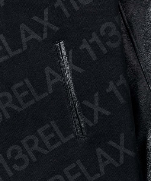 1PIU1UGUALE3 RELAX(ウノピゥウノウグァーレトレ リラックス)総柄スタジアムジャンパー 