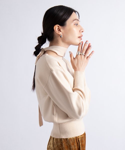 SETUP7(SETUP7)/【谷まりあさん着用！SWEET11月号掲載品商品】2WAY RIBBON KNIT TOPS ボウタイニット/img14