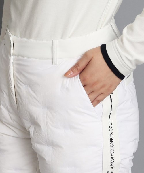 【撥水加工】サイドテロゴデザイン ダウンパンツ 