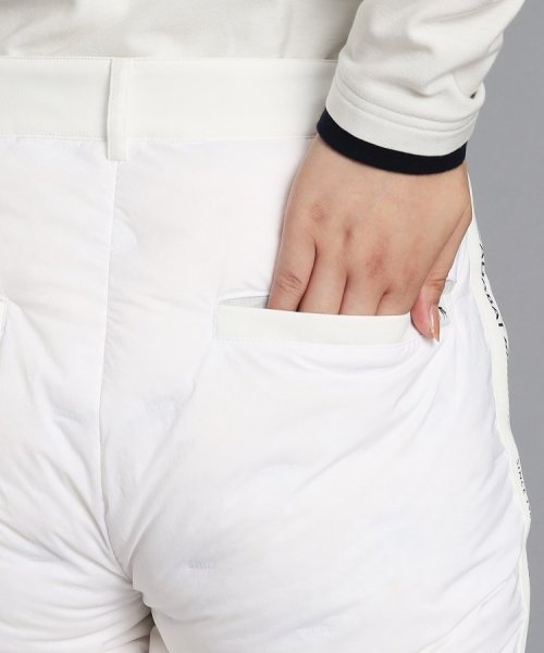 【撥水加工】サイドテロゴデザイン ダウンパンツ 