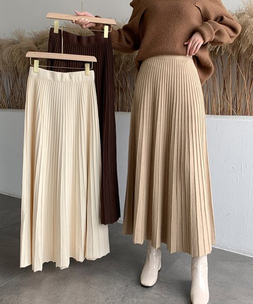 SEU(エスイイユウ)/ニットロングスカート マキシスカート 体型カバー リブニット 防寒 韓国ファッション/img16