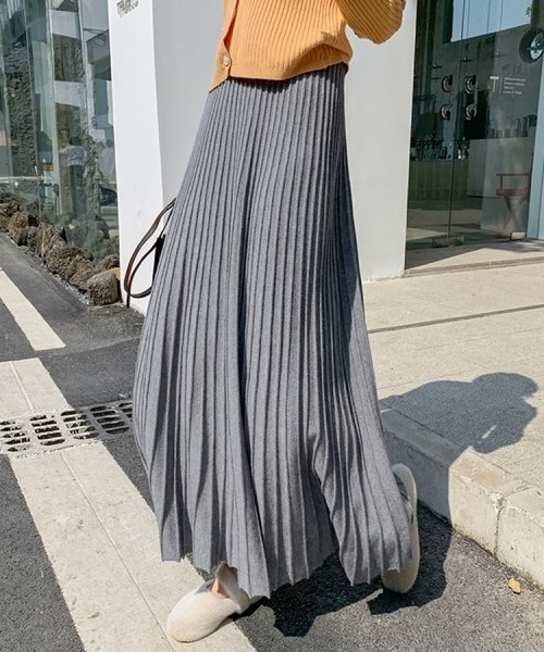 SEU(エスイイユウ)/ニットロングスカート マキシスカート 体型カバー リブニット 防寒 韓国ファッション/img26