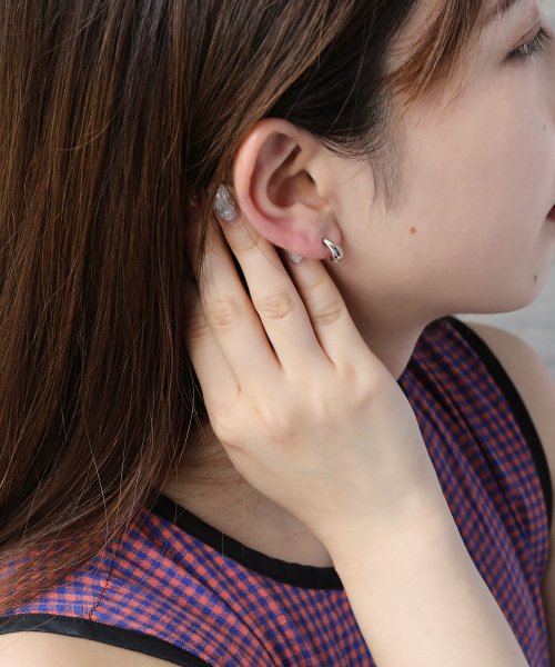 ◇デザインイヤリング クリップ バネ式 つぶつぶフープ 買えれ 