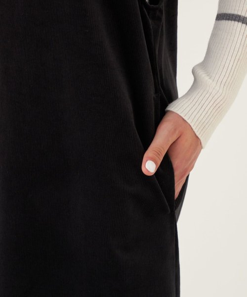 ストレッチコーデュロイ ジャンパースカート 