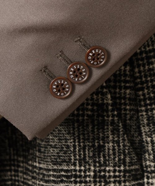 【セットアップ可】ウールブレンドストレッチショートジャケット 