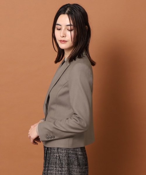 【セットアップ可】ウールブレンドストレッチショートジャケット 