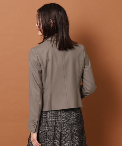 【セットアップ可】ウールブレンドストレッチショートジャケット 
