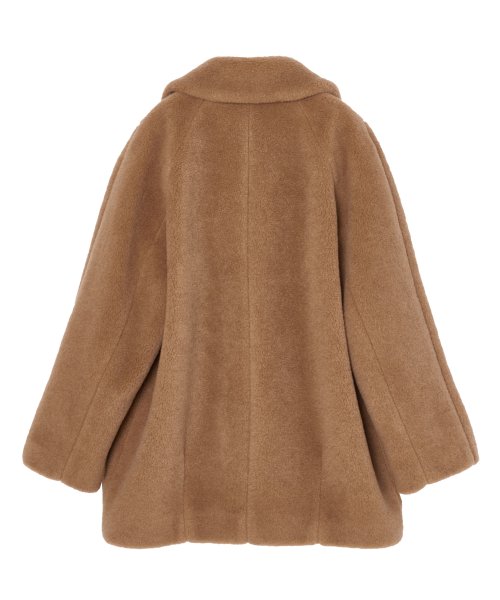 キャメルボアコクーンコート なし