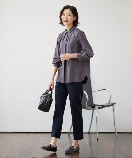 J.PRESS LADIES（LARGE SIZE）(J．プレス　レディス（大きいサイズ）)/【WEB限定カラーあり・洗える】T/Rアルガンシルク テーパード パンツ/img06