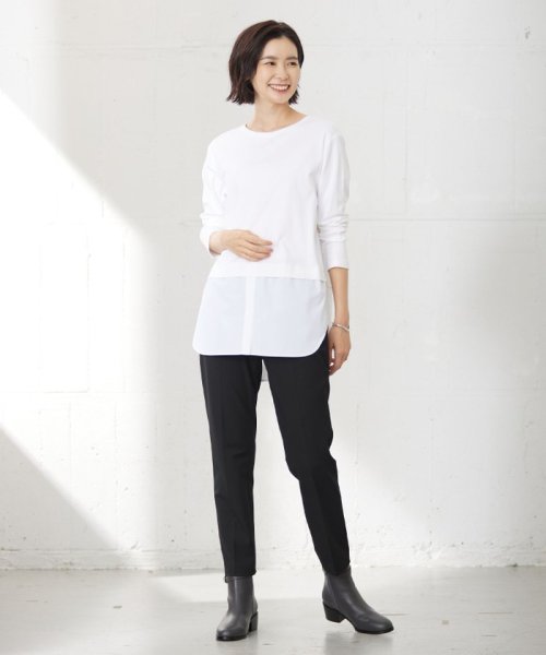 J.PRESS LADIES（LARGE SIZE）(J．プレス　レディス（大きいサイズ）)/【WEB限定カラーあり・洗える】T/Rアルガンシルク テーパード パンツ/img10