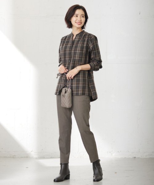 J.PRESS LADIES（LARGE SIZE）(J．プレス　レディス（大きいサイズ）)/【WEB限定カラーあり・洗える】T/Rアルガンシルク テーパード パンツ/img20