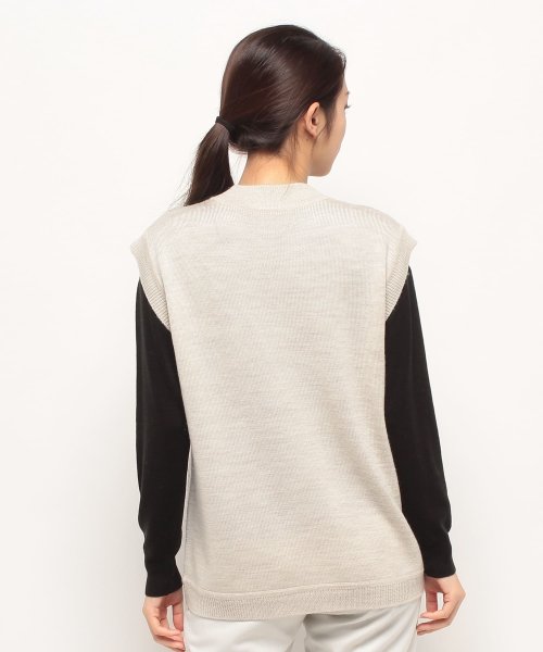 Vネックニットベスト 