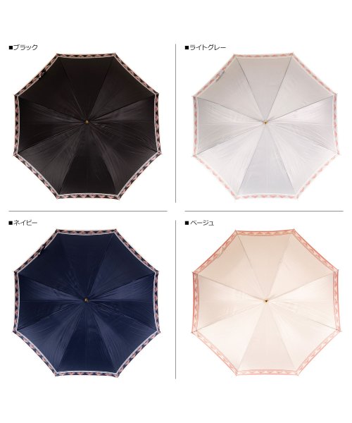 LANVIN en Bleu(ランバン オン ブルー)/ランバン オン ブルー LANVIN en Bleu 傘 長傘 雨傘 ジャンプ傘 レディース 60cm 軽量 UMBRELLA ブラック ライトグレー ネイビー/img02