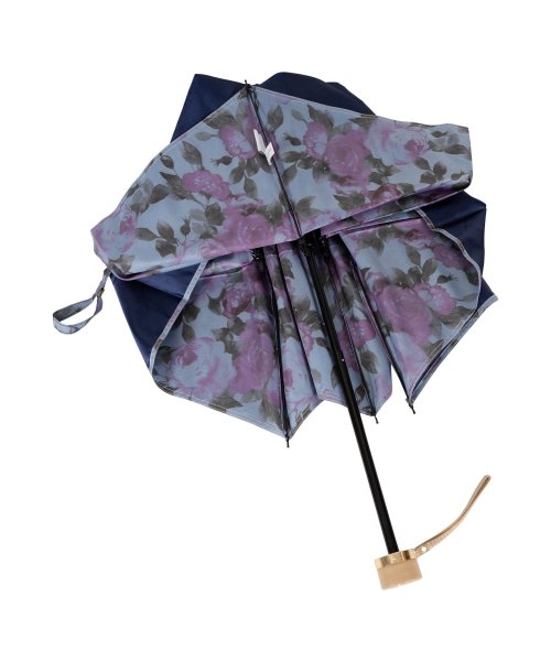 mila schon(ミラ・ショーン)/ミラショーン mila schon 傘 折り畳み 雨傘 レディース 55cm 軽量 花柄 プリント FOLDING UMBRELLA オフホワイト ネイビー ベ/img06