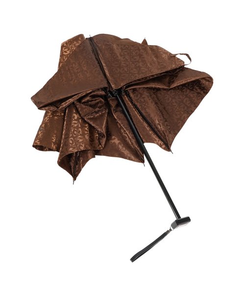 mila schon(ミラ・ショーン)/ミラショーン mila schon 傘 折り畳み 雨傘 メンズ 60cm 軽量 ジャガード FOLDING UMBRELLA ブラック ブラウン ダーク グリー/img12