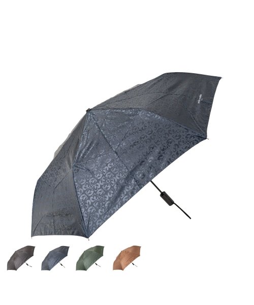 mila schon(ミラ・ショーン)/ミラショーン mila schon 傘 折り畳み 雨傘 メンズ 60cm 軽量 ジャガード FOLDING UMBRELLA ブラック ブラウン ダーク グリー/img11