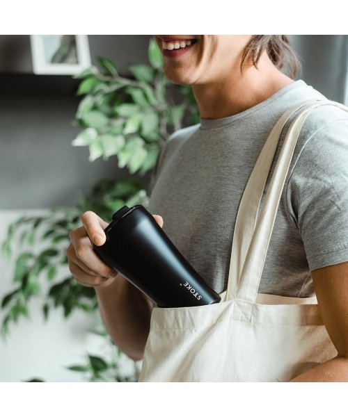 STTOKE(ストーク)/ストーク STTOKE タンブラー ステンレスボトル リユーザブルカップ 355ml Lサイズ 保温 保冷 蓋付き REUSABLE CUP 12OZ ブラック/img09