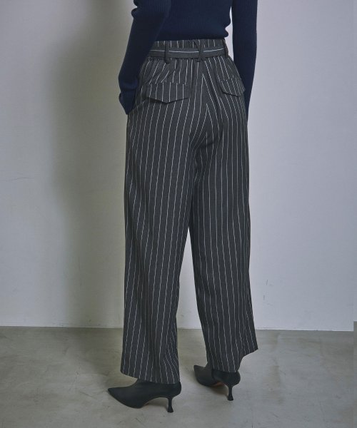 MIELI INVARIANT(ミエリ インヴァリアント)/Pinstripe Belt Slacks/img41