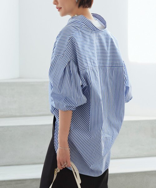 RUIRUE BOUTIQUE(ルイルエブティック)/STRIPED OVERSIZE LONG SLEEVE SHIRTS ストライプオーバーサイズ長袖シャツ(T1303)/img02