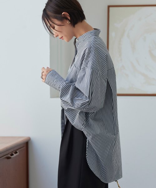 RUIRUE BOUTIQUE(ルイルエブティック)/STRIPED OVERSIZE LONG SLEEVE SHIRTS ストライプオーバーサイズ長袖シャツ(T1303)/img06