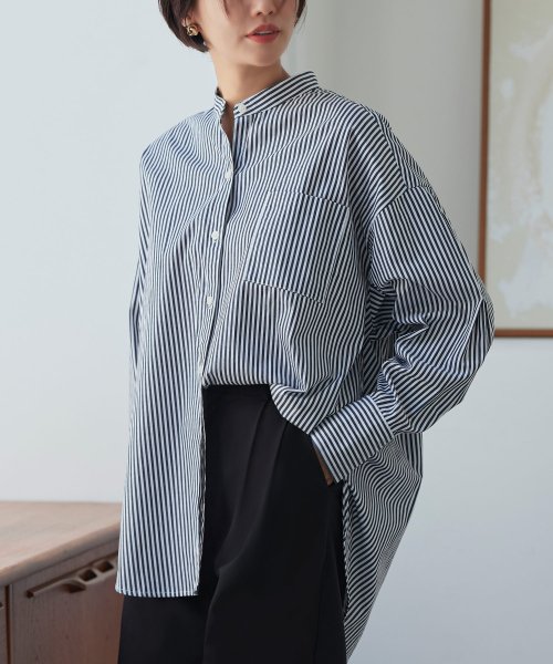 RUIRUE BOUTIQUE(ルイルエブティック)/STRIPED OVERSIZE LONG SLEEVE SHIRTS ストライプオーバーサイズ長袖シャツ(T1303)/img07