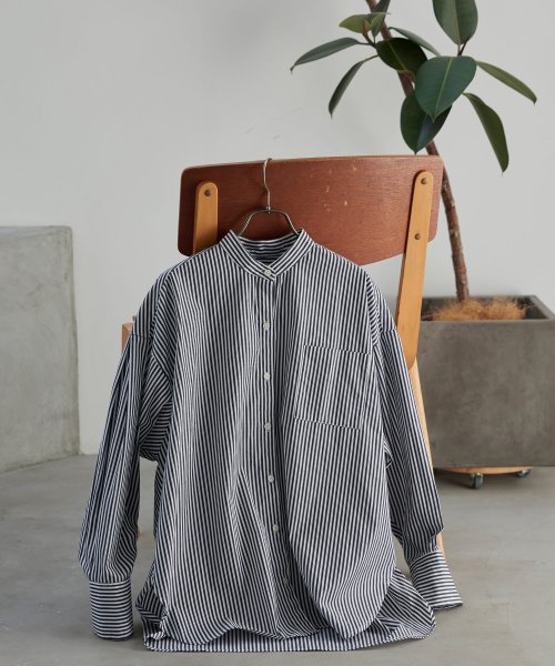 RUIRUE BOUTIQUE(ルイルエブティック)/STRIPED OVERSIZE LONG SLEEVE SHIRTS ストライプオーバーサイズ長袖シャツ(T1303)/img14