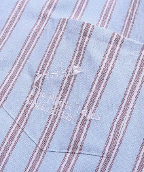 HOOK(HOOK（フック）)/HOOK －original－ 配色ストライプワンポイント刺繍長袖シャツ/img25