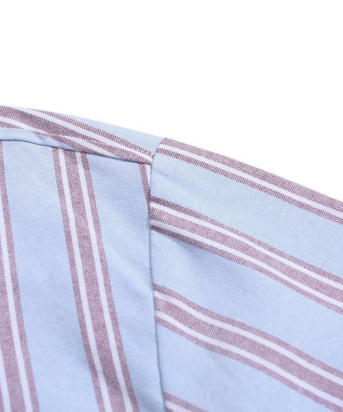 HOOK(HOOK（フック）)/HOOK －original－ 配色ストライプワンポイント刺繍長袖シャツ/img27