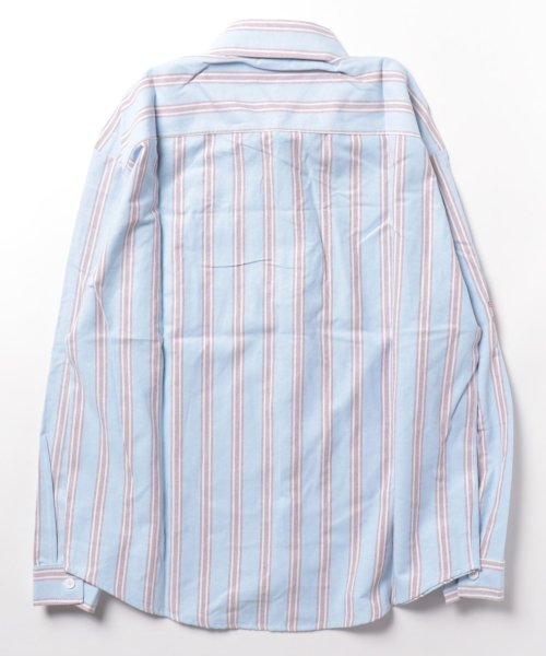HOOK(HOOK（フック）)/HOOK －original－ 配色ストライプワンポイント刺繍長袖シャツ/img34