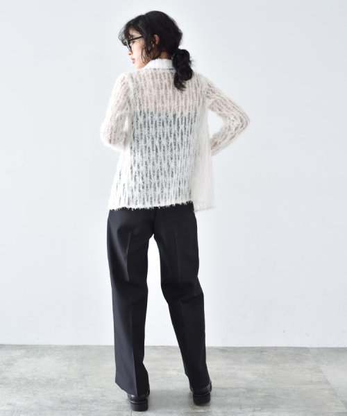 DRESSTERIOR(ドレステリア)/CODE A ｜ front ribbon feather blouse/img09