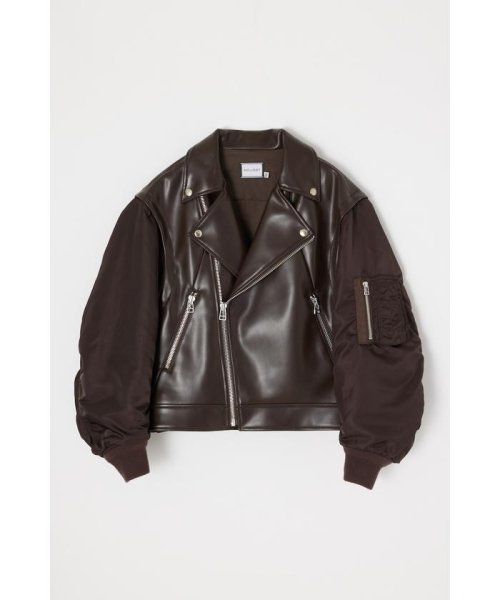 moussy(マウジー)/FAUX LEATHER DETACHABLE ジャケット/img34