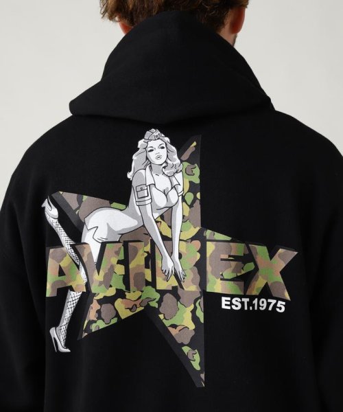 AVIREX(AVIREX)/《WEB限定》CAMOUFLAGE STAR &PINUP GIRL PULL OVER PARKA/img11