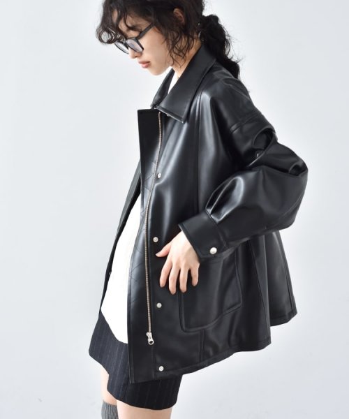 DRESSTERIOR(ドレステリア)/CODE A ｜ faux leather blouson/img02