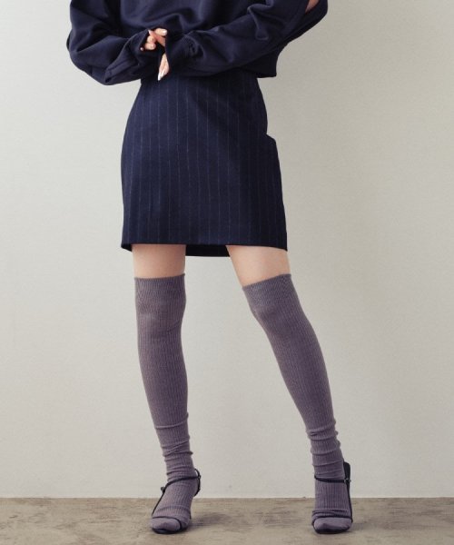 DRESSTERIOR(ドレステリア)/CODE A ｜ wool stripe mini skirt/img01
