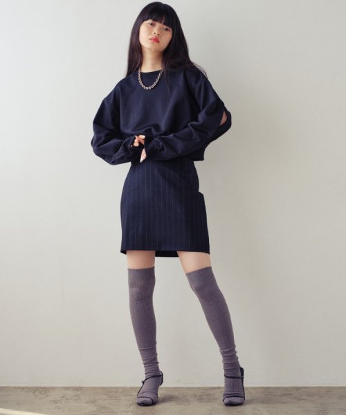 DRESSTERIOR(ドレステリア)/CODE A ｜ wool stripe mini skirt/img02