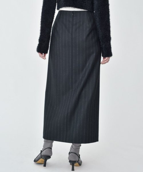 DRESSTERIOR(ドレステリア)/CODE A ｜ wool stripe slit long skirt/img02