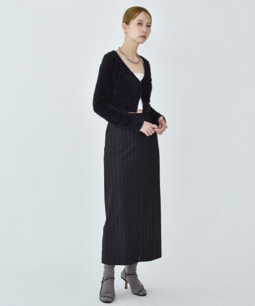 DRESSTERIOR(ドレステリア)/CODE A ｜ wool stripe slit long skirt/img03