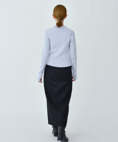 DRESSTERIOR(ドレステリア)/CODE A ｜ wool stripe slit long skirt/img06