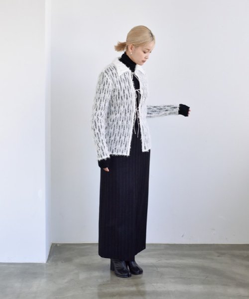 DRESSTERIOR(ドレステリア)/CODE A ｜ wool stripe slit long skirt/img07
