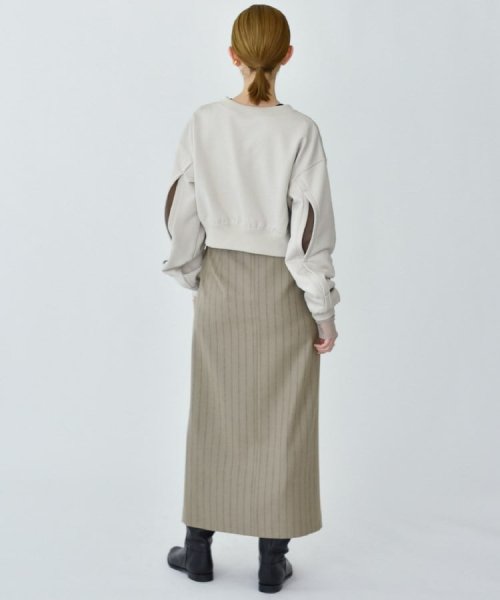 DRESSTERIOR(ドレステリア)/CODE A ｜ wool stripe slit long skirt/img14