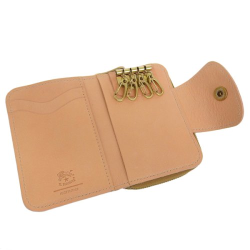 IL BISONTE イルビゾンテ キーケース 4連 二つ折り 財布 小銭入れ レザー 