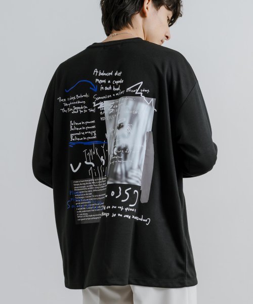 Rocky Monroe(ロッキーモンロー)/ロンT 長袖Tシャツ ダンボール メンズ レディース アートプリント オーバーサイズ ゆったり ルーズ 古着 カジュアル ストリート キレイめ シンプル ビッグ/img22